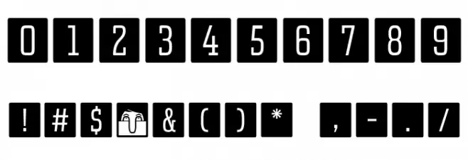 Uchrony Cube Light フォント その他の文字