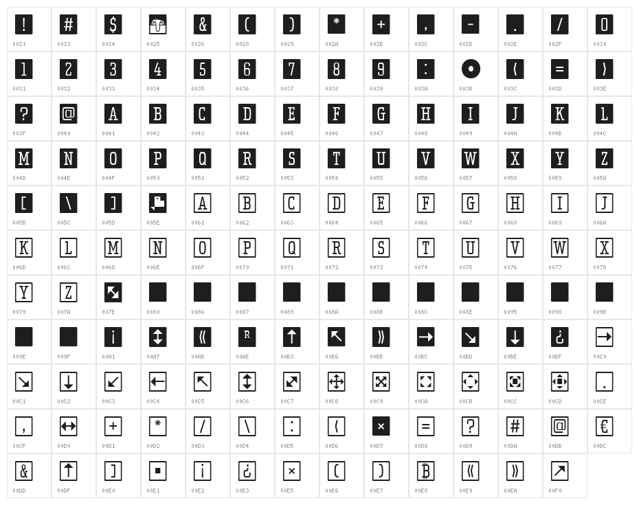 Uchrony Cube Light Character Map