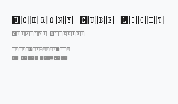 Uchrony Cube Light Business Card