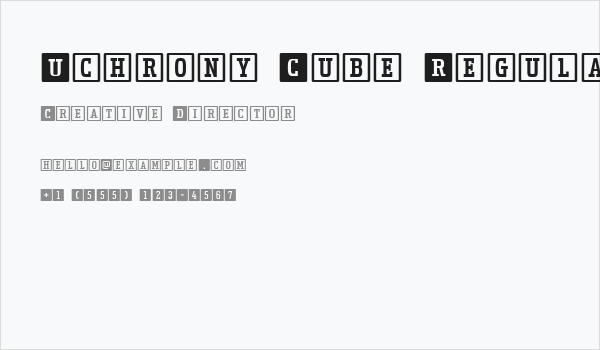 Uchrony Cube Regular Business Card