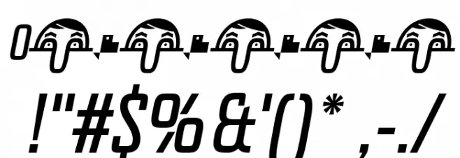 Uchrony Italic Font OTHER CHARS