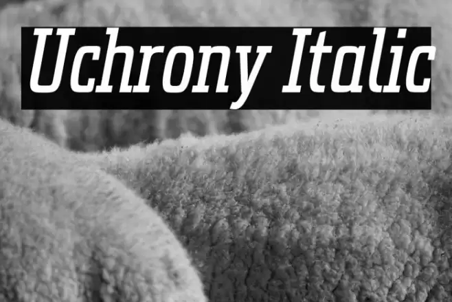 Uchrony Italic Font examples