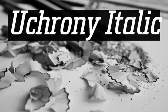 Uchrony Italic Font examples