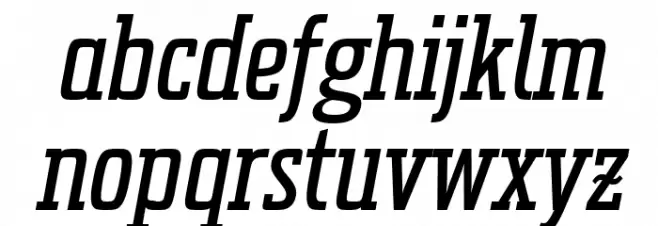 Uchrony Italic Caratteri MINUSCOLO