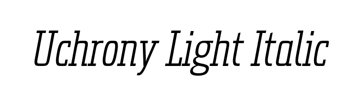 Uchrony Light Italic  Frei Schriftart Herunterladen