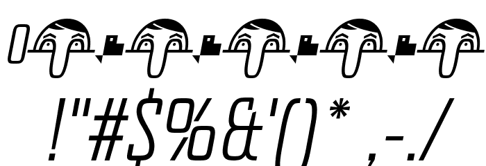 Uchrony Light Italic Font OTHER CHARS