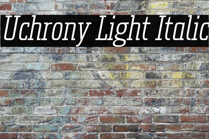 Uchrony Light Italic Example 1