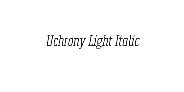 Uchrony Light Italic Logo