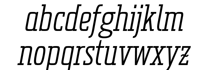 Uchrony Light Italic Font LOWERCASE