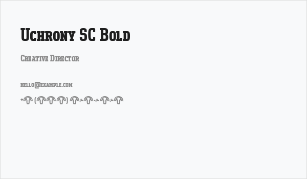 Uchrony SC Bold Business Card