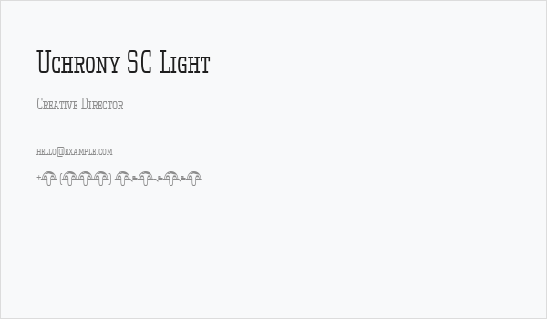 Uchrony SC Light Business Card