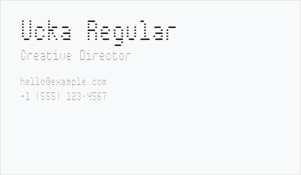 Ucka Regular Business Card
