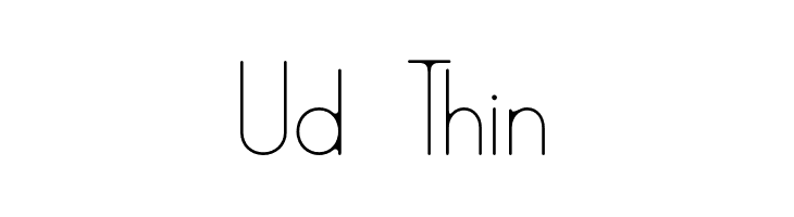 Ud-Thin  नि: शुल्क फ़ॉन्ट्स डाउनलोड