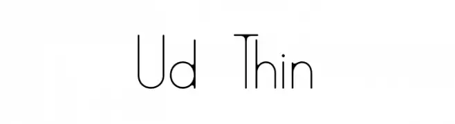 Ud-Thin  Frei Schriftart Herunterladen