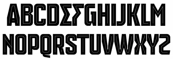 Udinese Inline Personal Use Font Litere mici
