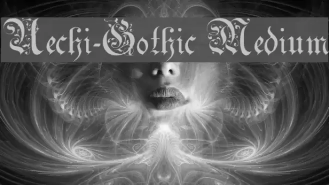 Uechi-Gothic Medium Polices examples