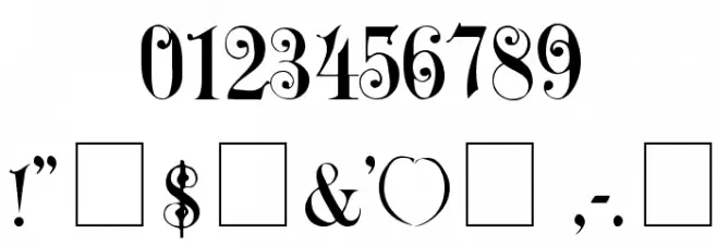 Uechi Gothic Font OTHER CHARS