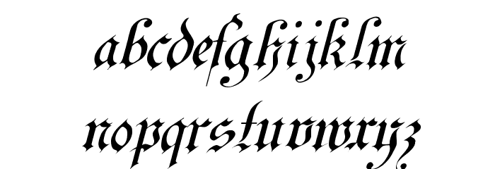 Uechi Italic Font LOWERCASE
