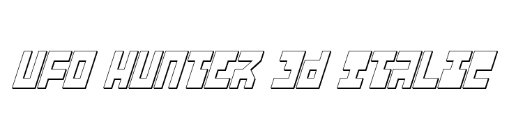 UFO Hunter 3D Italic  免费字体下载