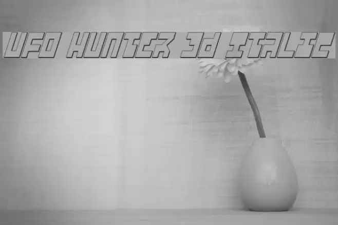 UFO Hunter 3D Italic Font examples