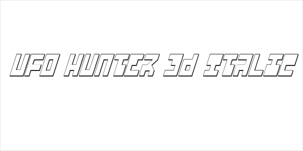UFO Hunter 3D Italic Logo