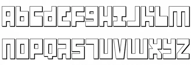 UFO Hunter 3D Schriftart Groß