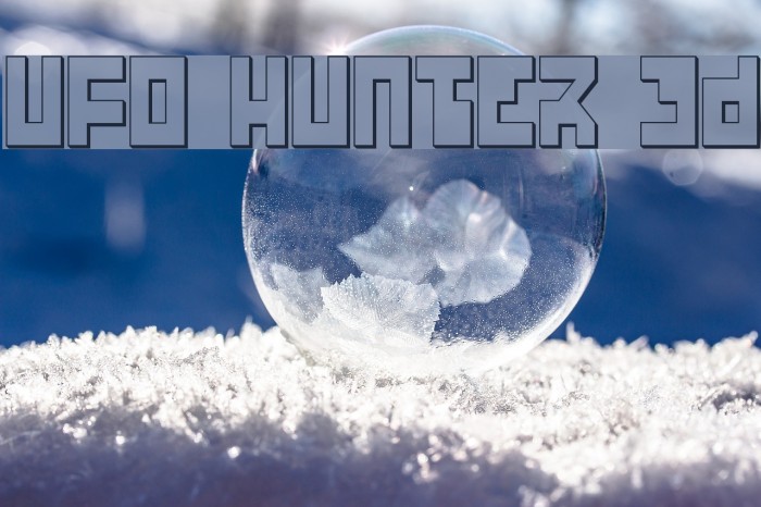 UFO Hunter 3D フォント examples