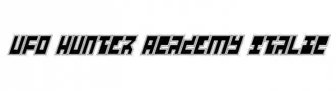 UFO Hunter Academy Italic  Descarca Fonturi Gratis