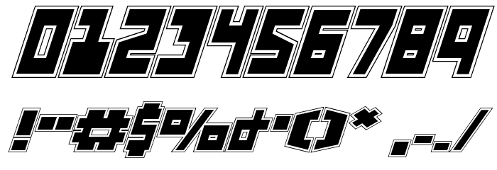 UFO Hunter Academy Italic Font OTHER CHARS