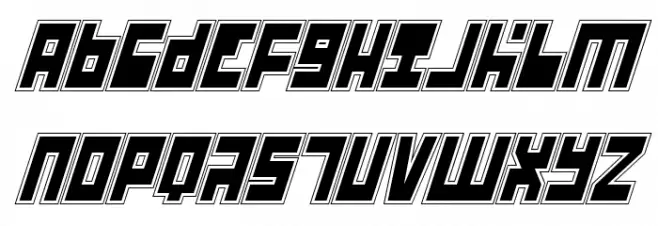 UFO Hunter Academy Italic Font Litere mari