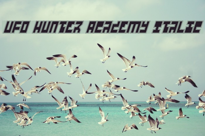 UFO Hunter Academy Italic Font examples