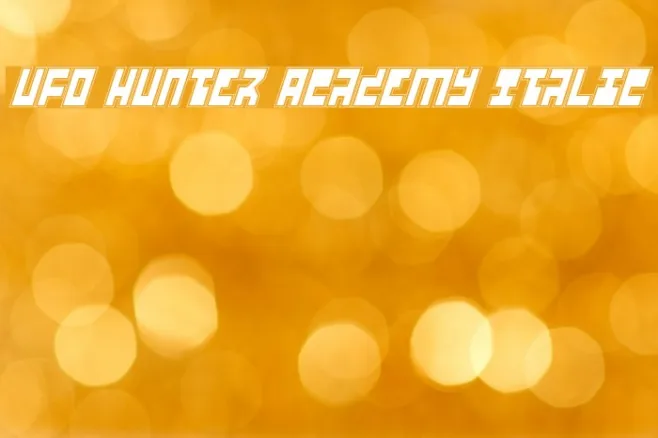 UFO Hunter Academy Italic Example 2