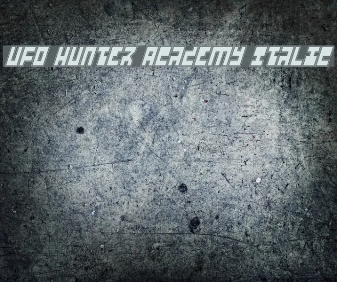 UFO Hunter Academy Italic Example 3