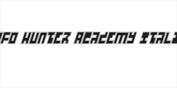 UFO Hunter Academy Italic Logo