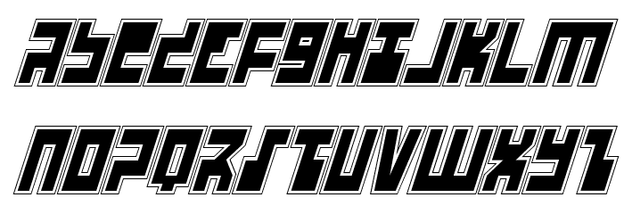 UFO Hunter Academy Italic Font LOWERCASE