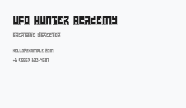 UFO Hunter Academy Business Card