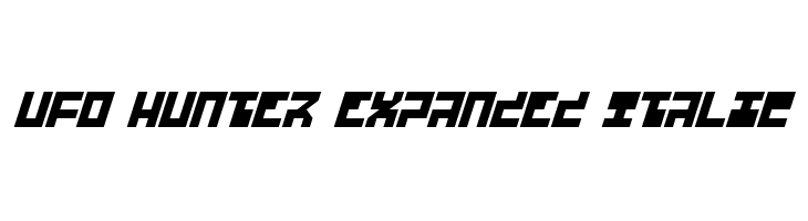 UFO Hunter Expanded Italic  免费字体下载