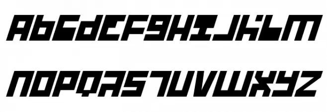 UFO Hunter Expanded Italic Schriftart Groß