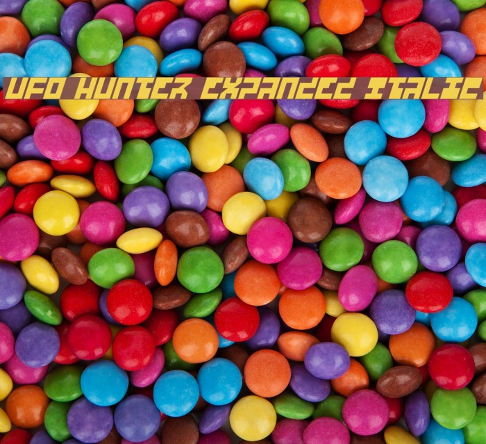 UFO Hunter Expanded Italic フォント examples