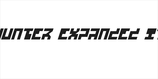 UFO Hunter Expanded Italic Logo
