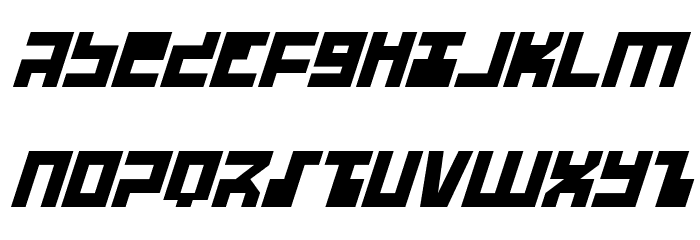 UFO Hunter Expanded Italic フォント 小文字