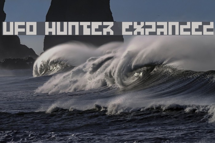 UFO Hunter Expanded Font examples