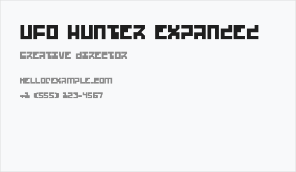 UFO Hunter Expanded Business Card