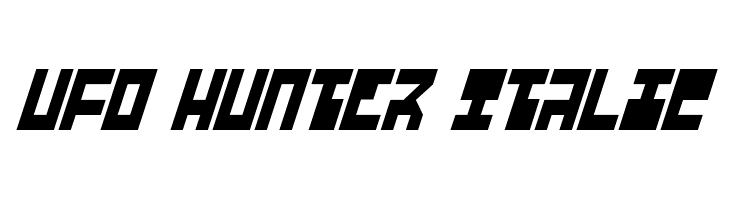 UFO Hunter Italic  les polices de caractères gratuit tlcharger