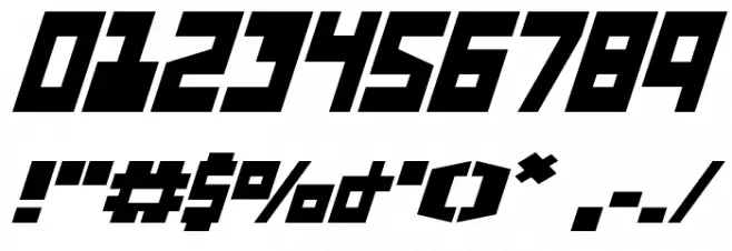UFO Hunter Italic خط محارف أخرى