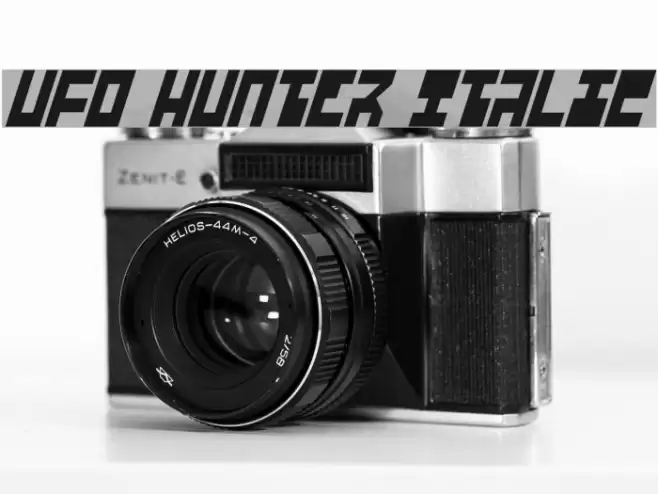UFO Hunter Italic خط examples
