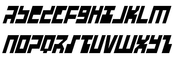 UFO Hunter Italic Font LOWERCASE