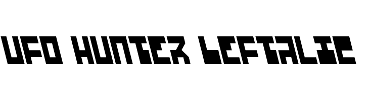 UFO Hunter Leftalic  Free Fonts Download