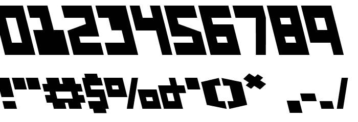 UFO Hunter Leftalic フォント その他の文字