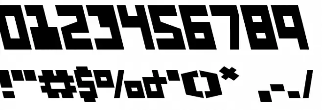 UFO Hunter Leftalic フォント その他の文字